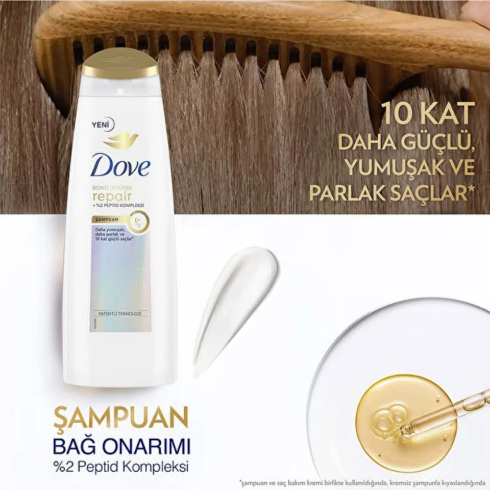 Dove Saç Bakım Şampuanı Bond Intense Repair + Peptid Kompleksi 400 ml