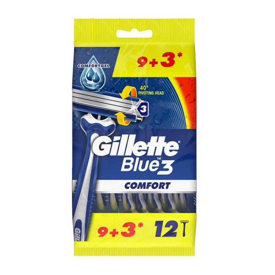 Gillette Blue 3 Comfort Kullan At Tıraş Bıçağı 9+3'lü