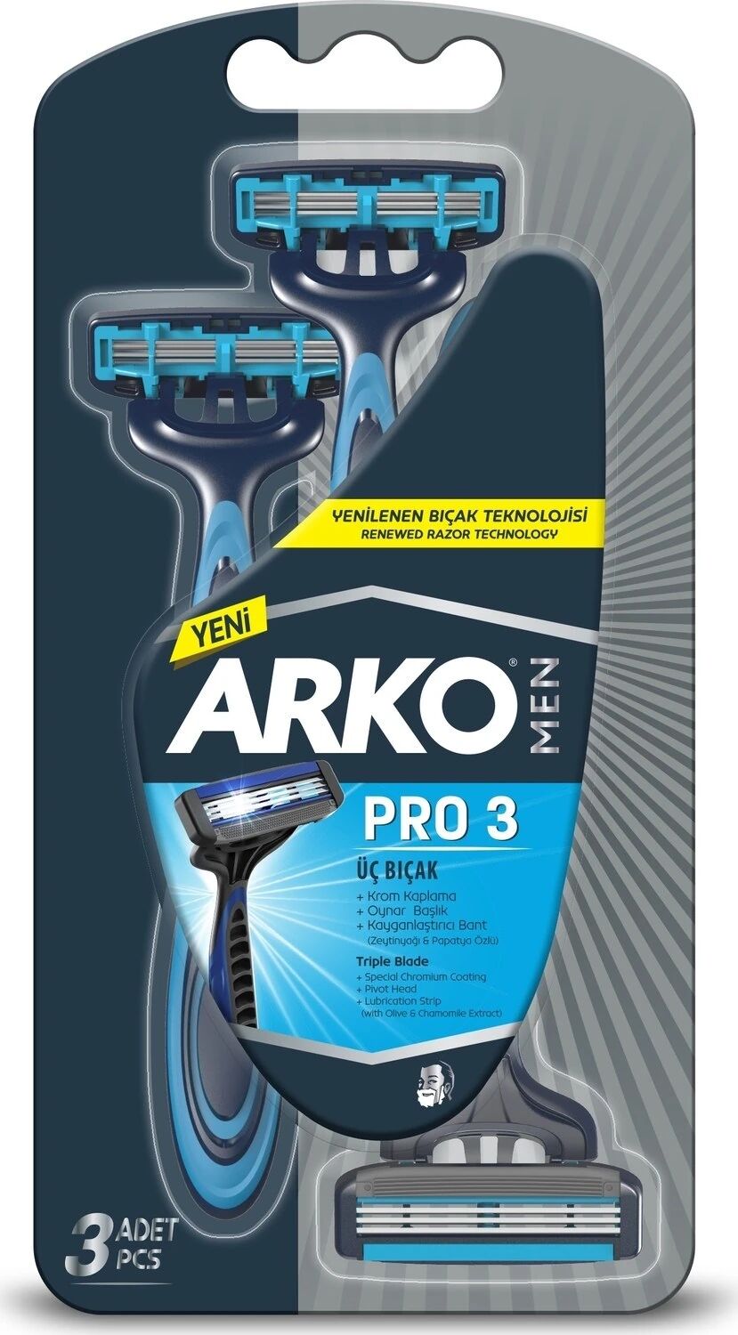 Arko Tıraş Bıçağı T3 Blister 3'lü
