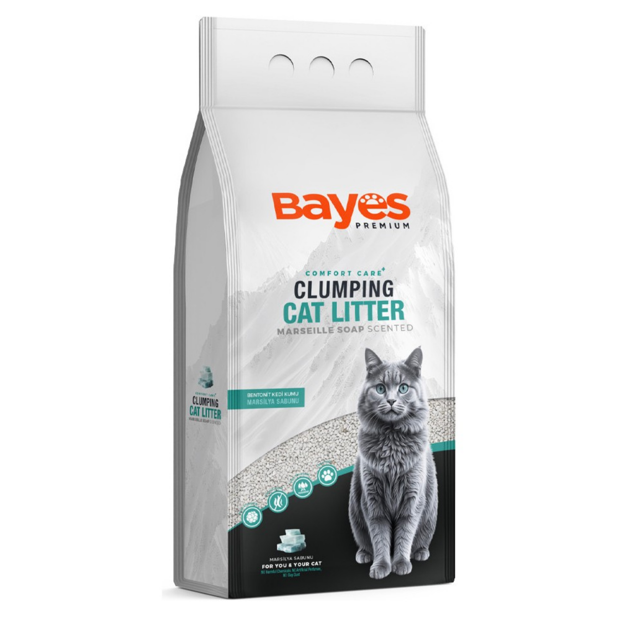 Bayes Bentonit Kedi Kumu Marsilya Sabunu 5 kg