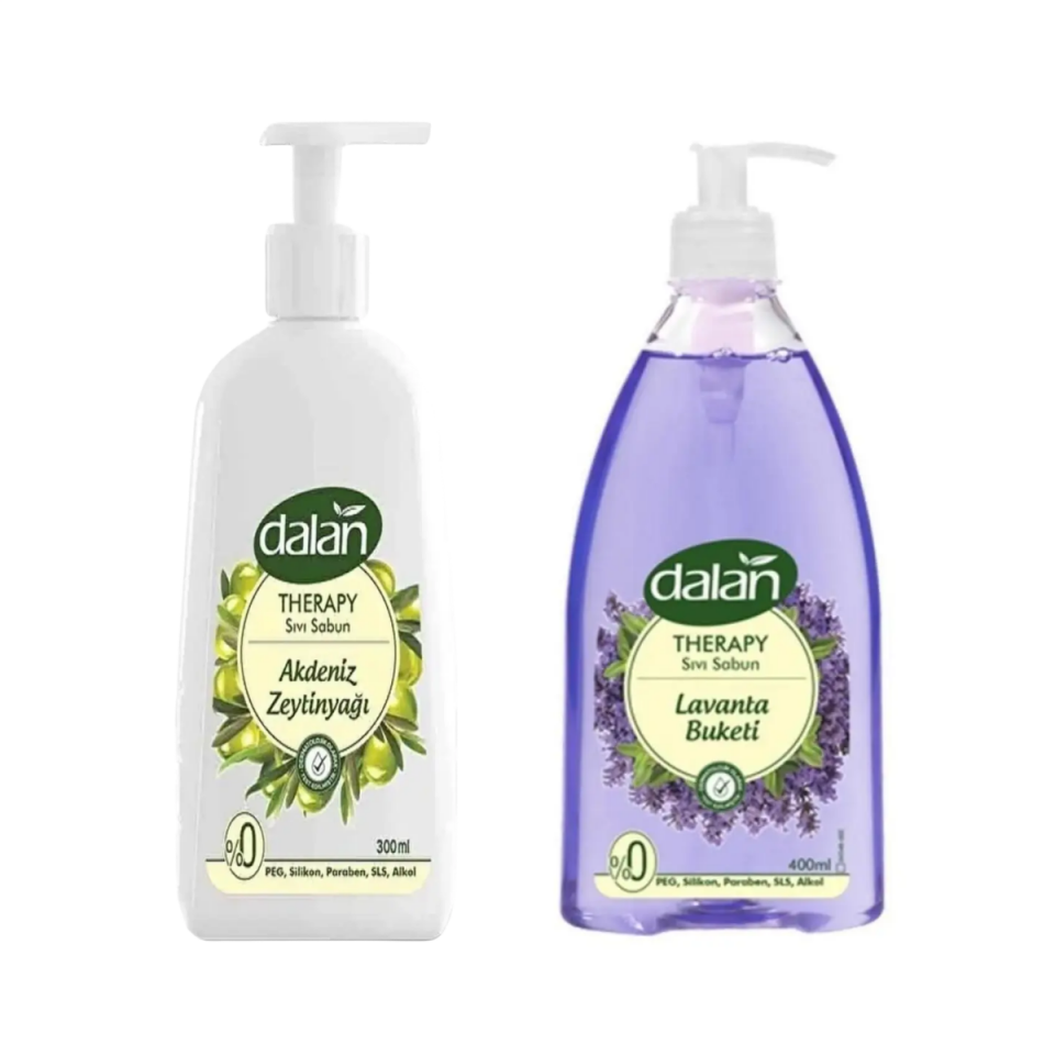 Akdeniz Zeytinyağlı Sıvı Sabun 300 ml+ Sıvı Sabun 400 ml Therapy Lavanta Buketi