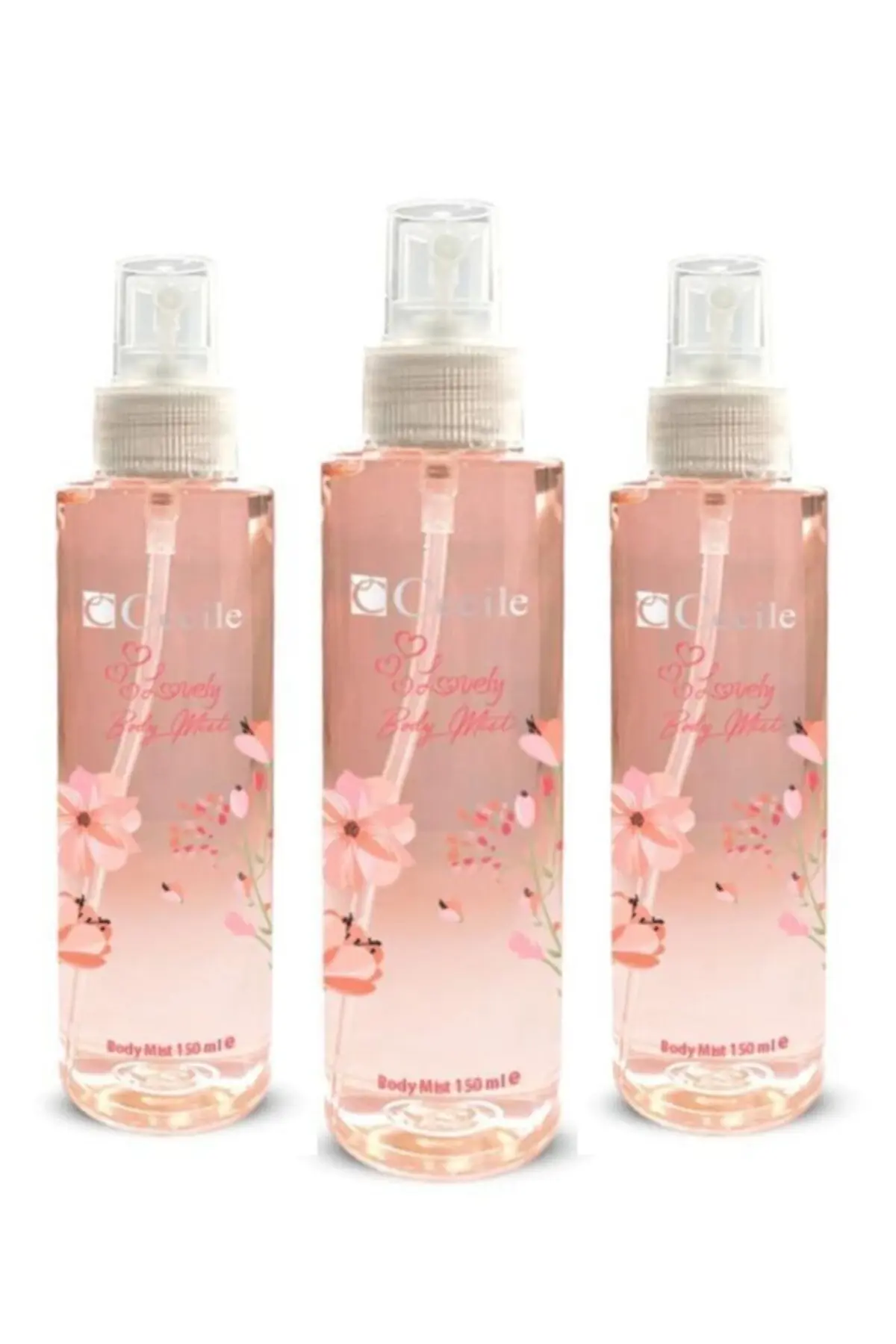 Cecile Body Mist Lovely 150 Ml. X 3 Adet