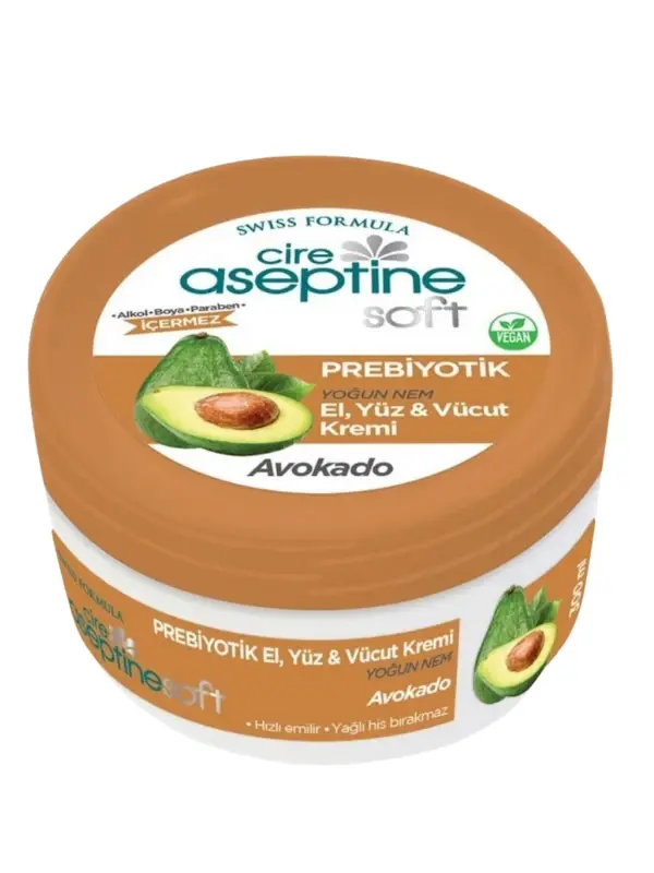 Cire Aseptine Soft Avokado Prebiyotik Krem 300 Ml