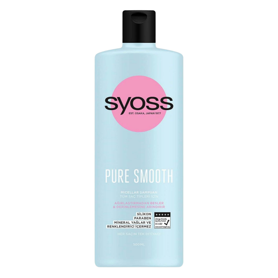 Syoss Pure Smooth Micellar Silikonsuz Şampuan 500 ml