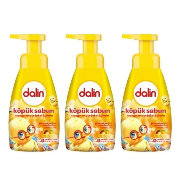 DALİN - MANGO VE PORTAKAL KOKULU KÖPÜK SABUN POMPALI 200ML - 3 ADET