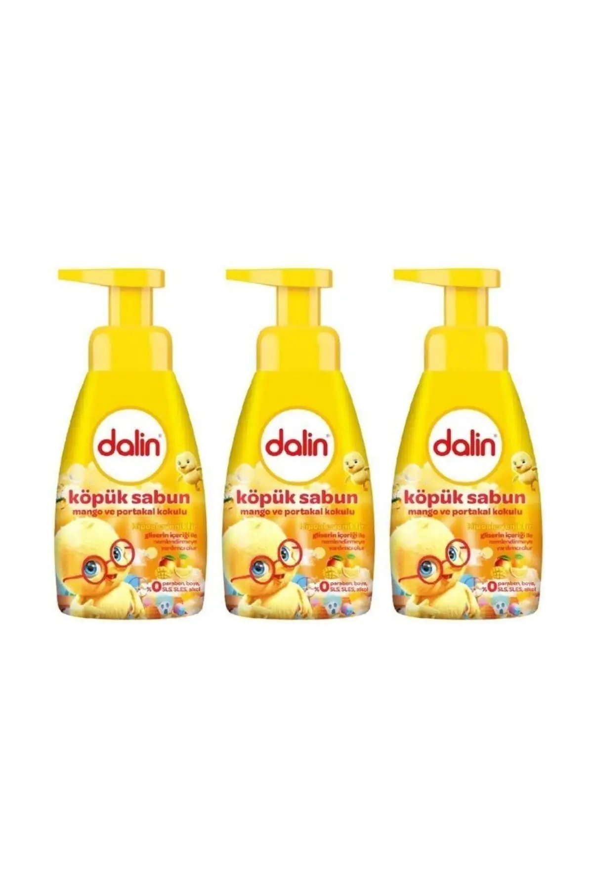 DALİN - MANGO VE PORTAKAL KOKULU KÖPÜK SABUN POMPALI 200ML - 3 ADET