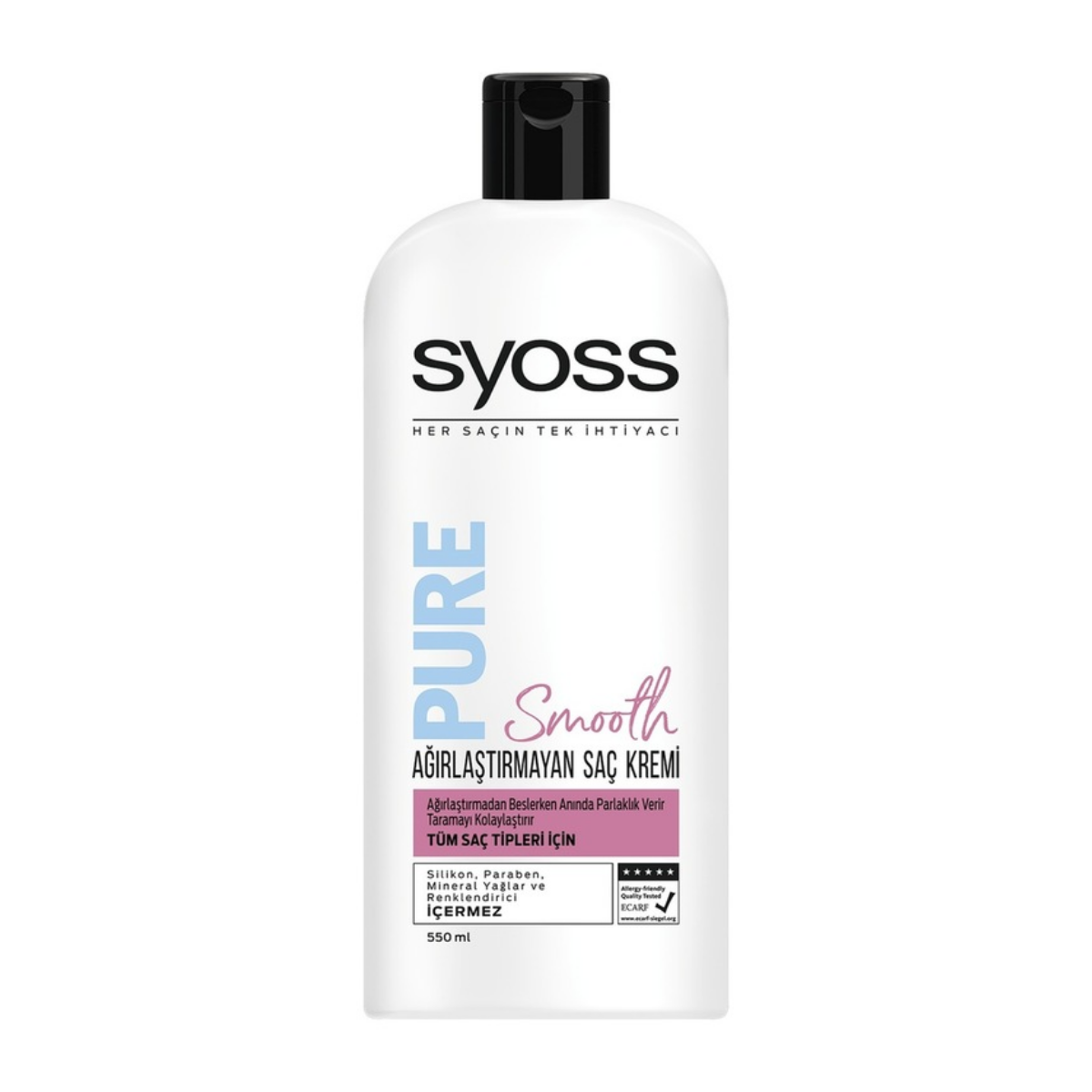 Syoss Pure Smooth Ağırlaştırmayan Saç Bakım Kremi 550 ML