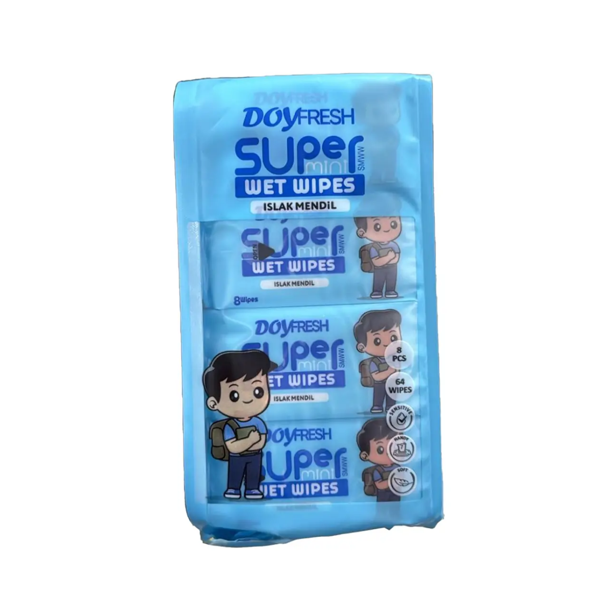 Doyfresh Super 8li Mini Islak Mendil (Mavi)