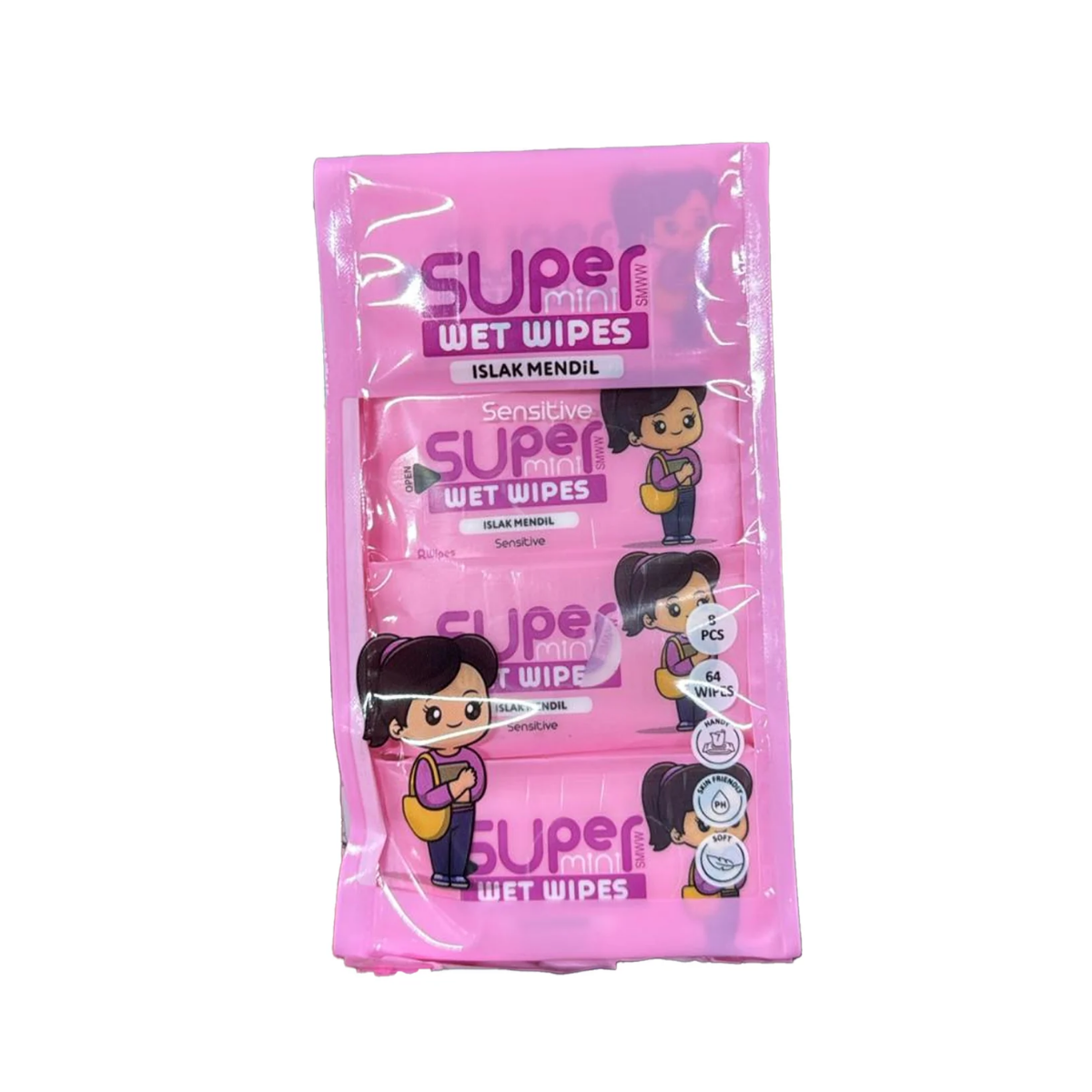 Doyfresh Super 8li Mini Islak Mendil (Pembe)