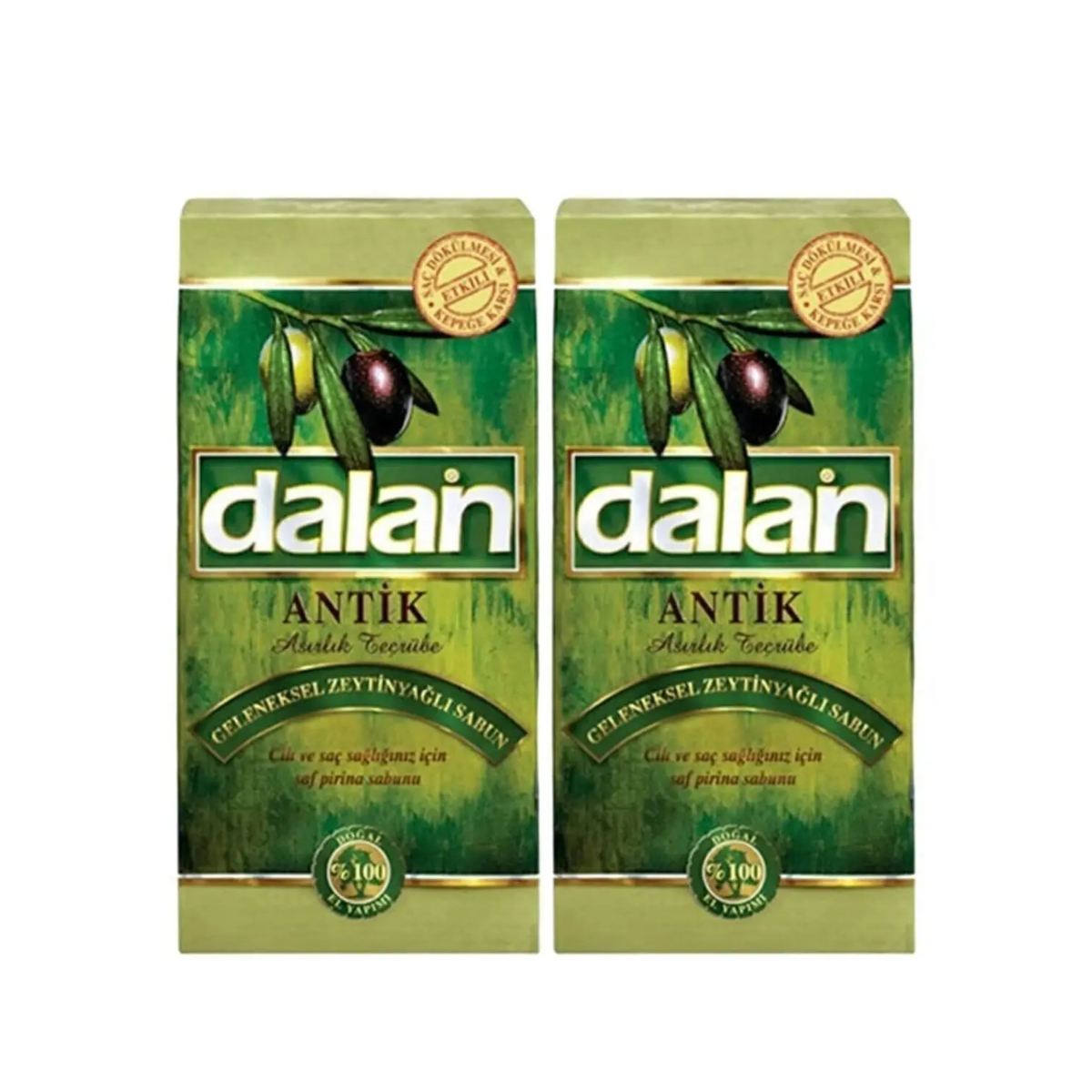 Dalan Antik Zeytin Yağlı Geleneksel Yeşil Kalıp Sabun 180 Gr. x 2