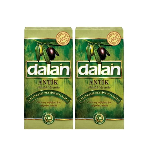 Dalan Antik Zeytin Yağlı Geleneksel Yeşil Kalıp Sabun 180 Gr. x 2