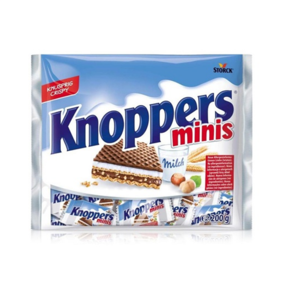 Knoppers Mini Fındıklı Süt Kremalı İthal Gofret 200 Gr