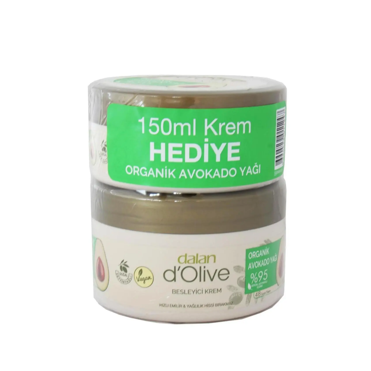 Dalan D'Olive Besleyici Organik Avokado Yağlı Kremi 250 ml + 150 ml Hediye