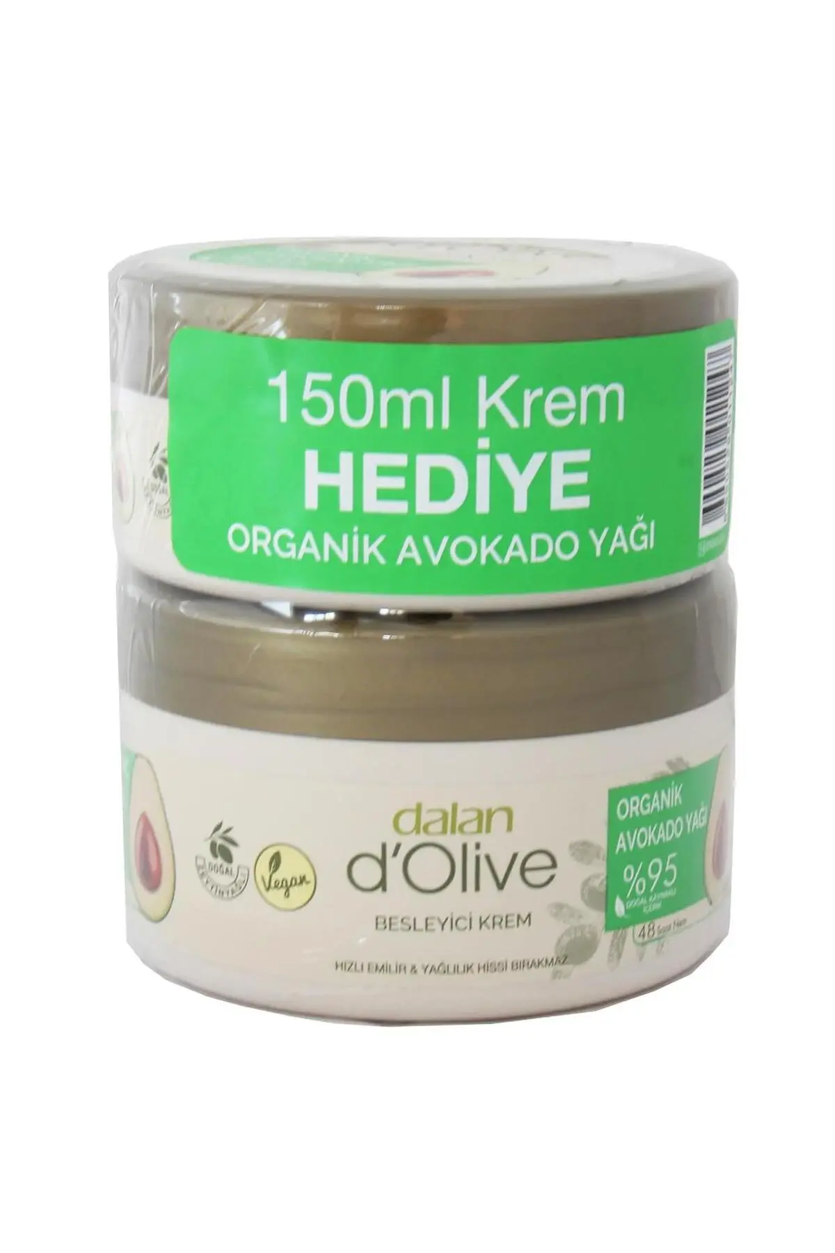 Dalan D'Olive Besleyici Organik Avokado Yağlı Kremi 250 ml + 150 ml Hediye