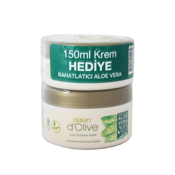 Dalan D'Olive Günlük Bakım Rahatlatıcı Aloe Vera Kremi 250 ml + 150 ml Hediye
