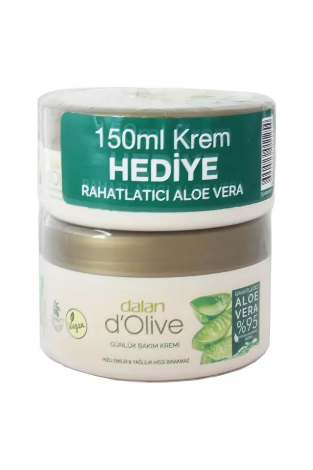 Dalan D'Olive Günlük Bakım Rahatlatıcı Aloe Vera Kremi 250 ml + 150 ml Hediye