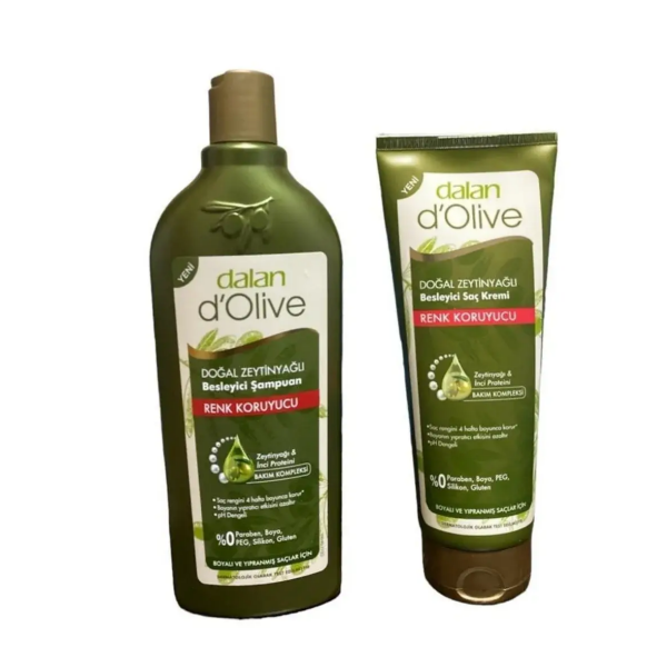 Dalan Dolive Şampuan Zeytinyağlı Renk Koruyucu 400ml +Zeytinyağlı Renk Koruyucu Saç Kremi 250 ml
