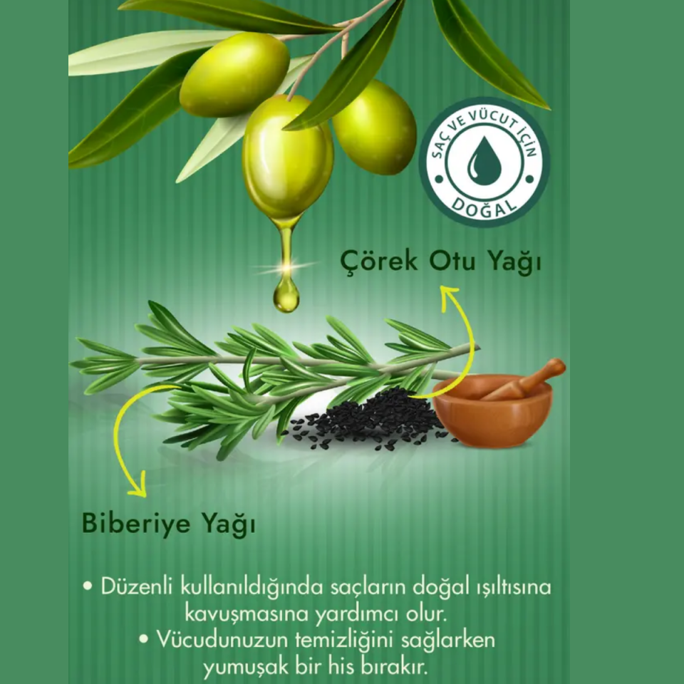 Duru İlk Hasat Doğal Zeytinyağı İçerikli Saç ve Vücut Sabunu  4x150 GR