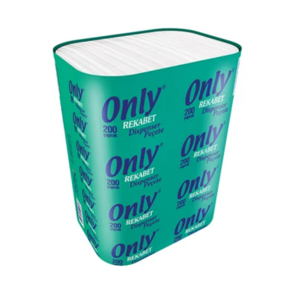 Only Rekabet Dispenser Kağıt Peçete 200 Yaprak X 18 Paket