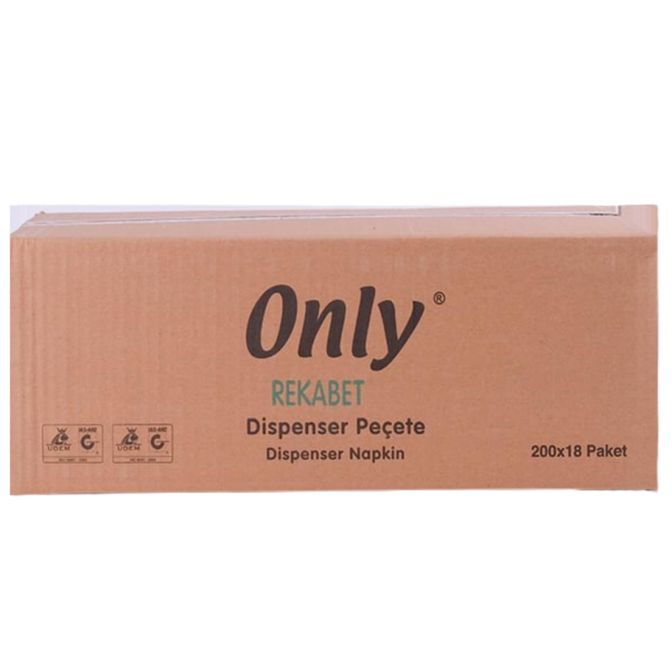 Only Rekabet Dispenser Kağıt Peçete 200 Yaprak X 18 Paket