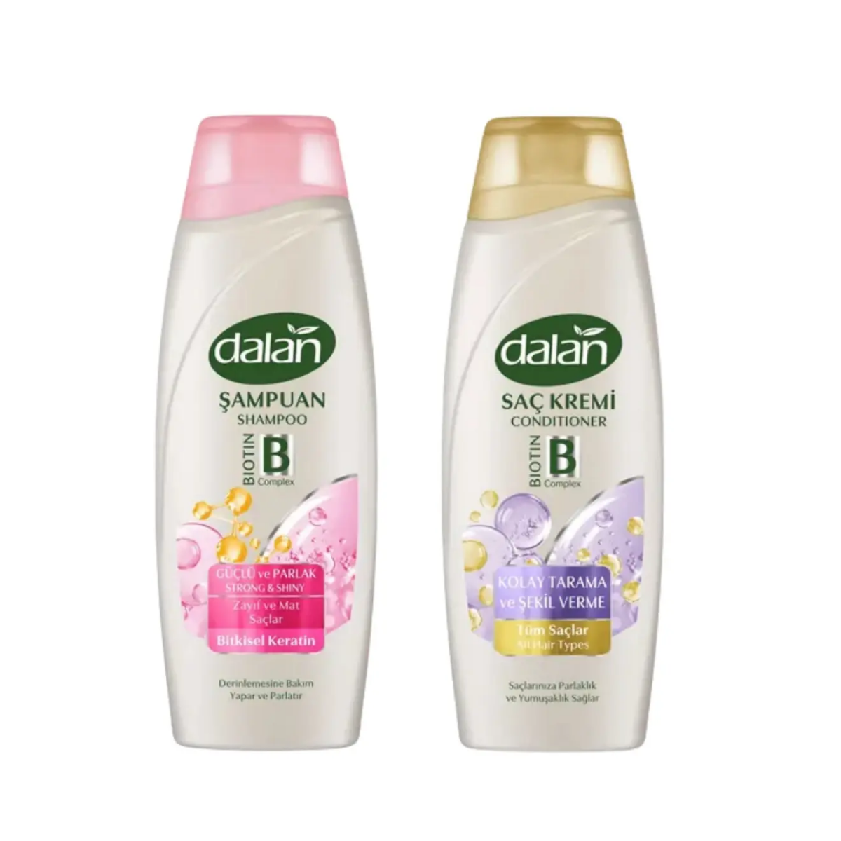 Dalan Güçlü ve Parlak Saçlar İçin Şampuan 450 Ml + Dalan Saç Kremi 450 Ml 2'Li Saç Bakım Seti