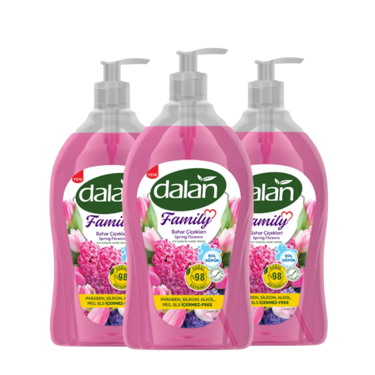 Dalan Sıvı Sabun Bahar Çiçekleri 650 ml X 3 Adet