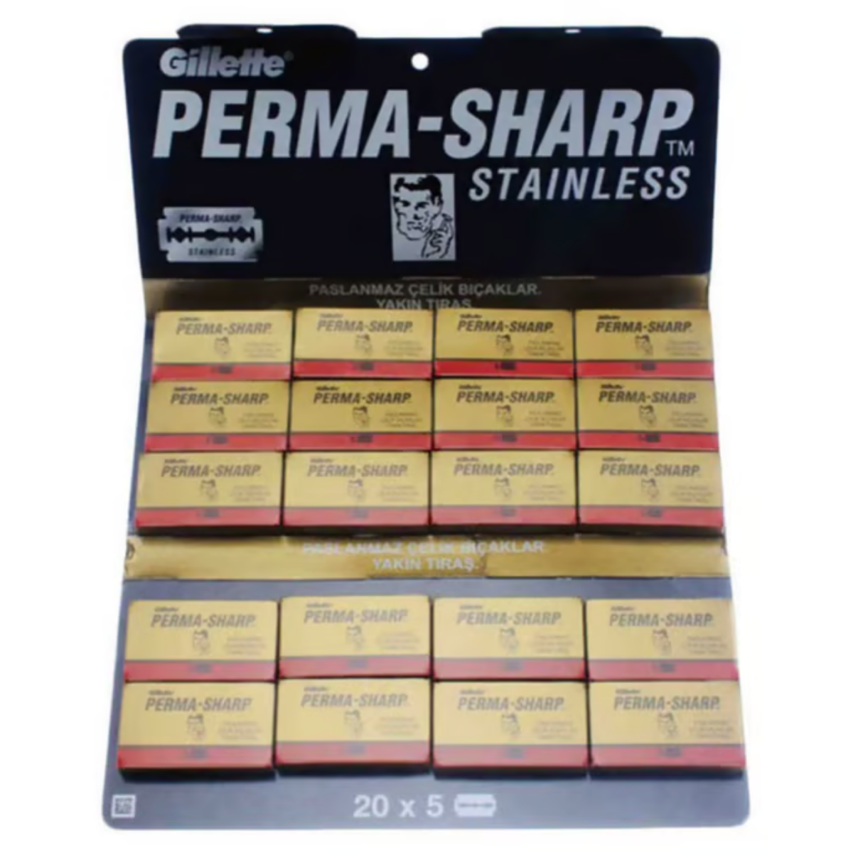 Gillette Permasharp Tıraş Jileti 100'lü  7702018005819
