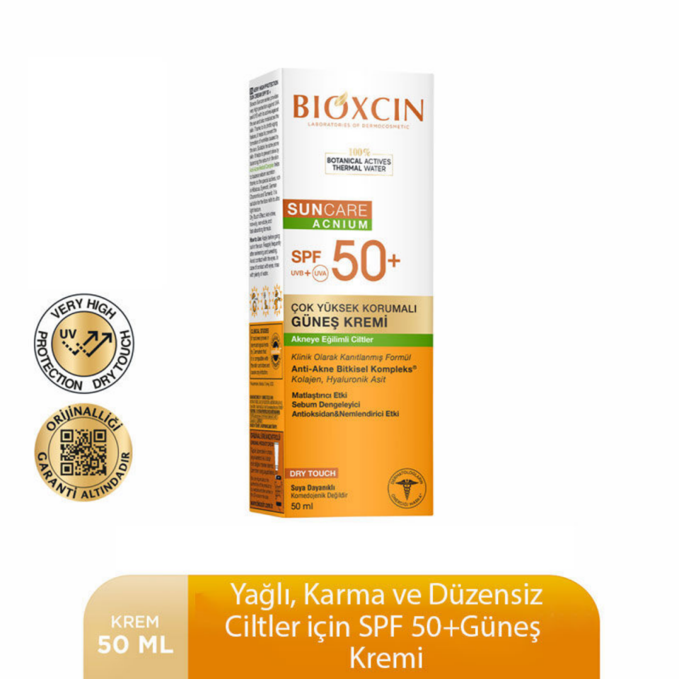 Bioxcin Sun Care Düzensiz Ciltler için Spf 50 Güneş Kremi 50 ml