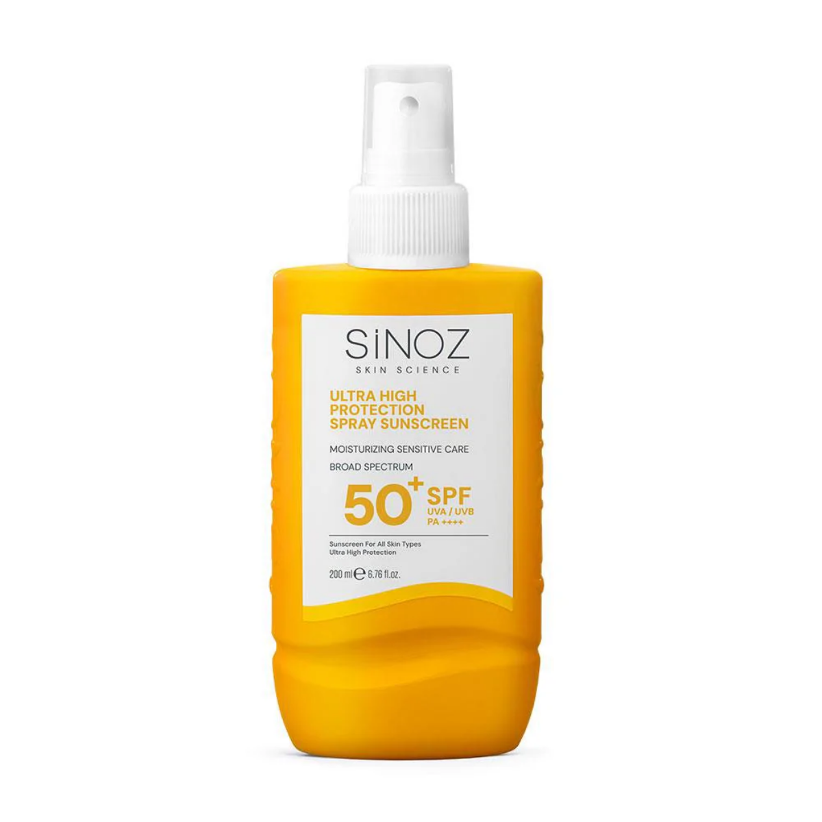 Sinoz Spf 50+ Ultra Yüksek Koruyucu Vücut Güneş Kremi Sprey - Nemlendirici Hassas Bakım 200 ml