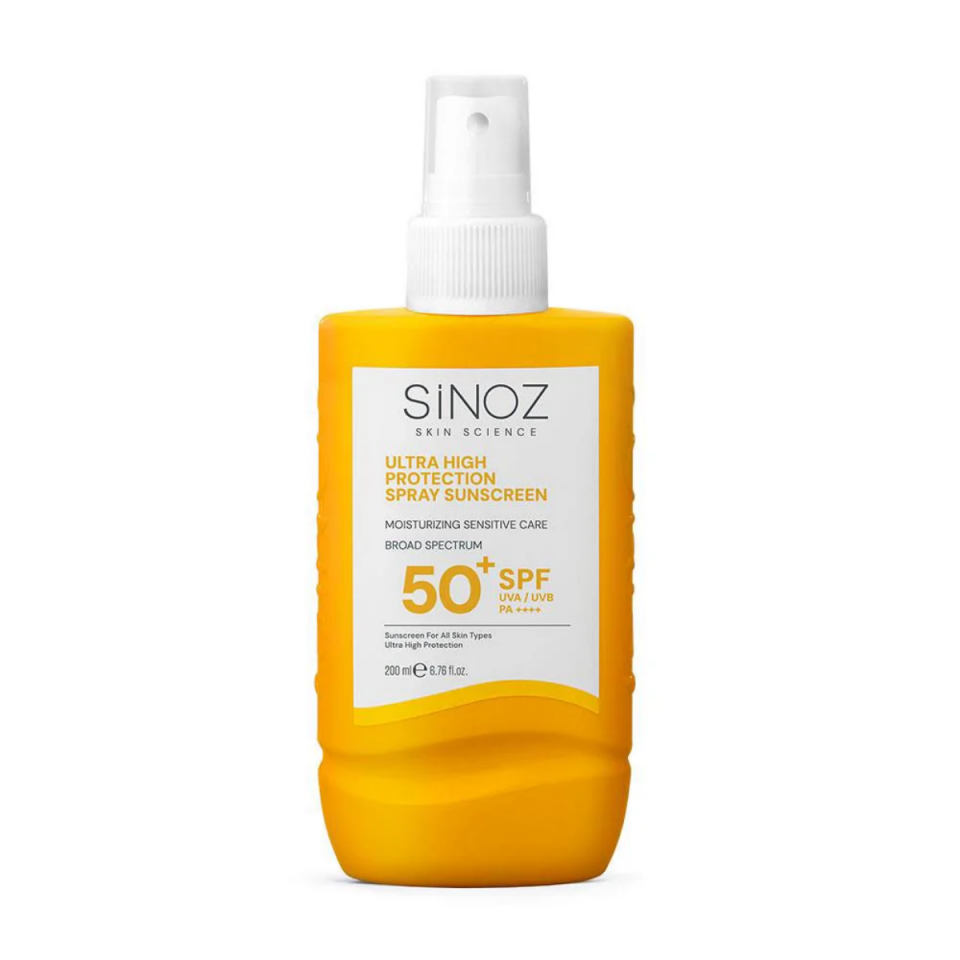 Sinoz Spf 50+ Ultra Yüksek Koruyucu Vücut Güneş Kremi Sprey - Nemlendirici Hassas Bakım 200 ml
