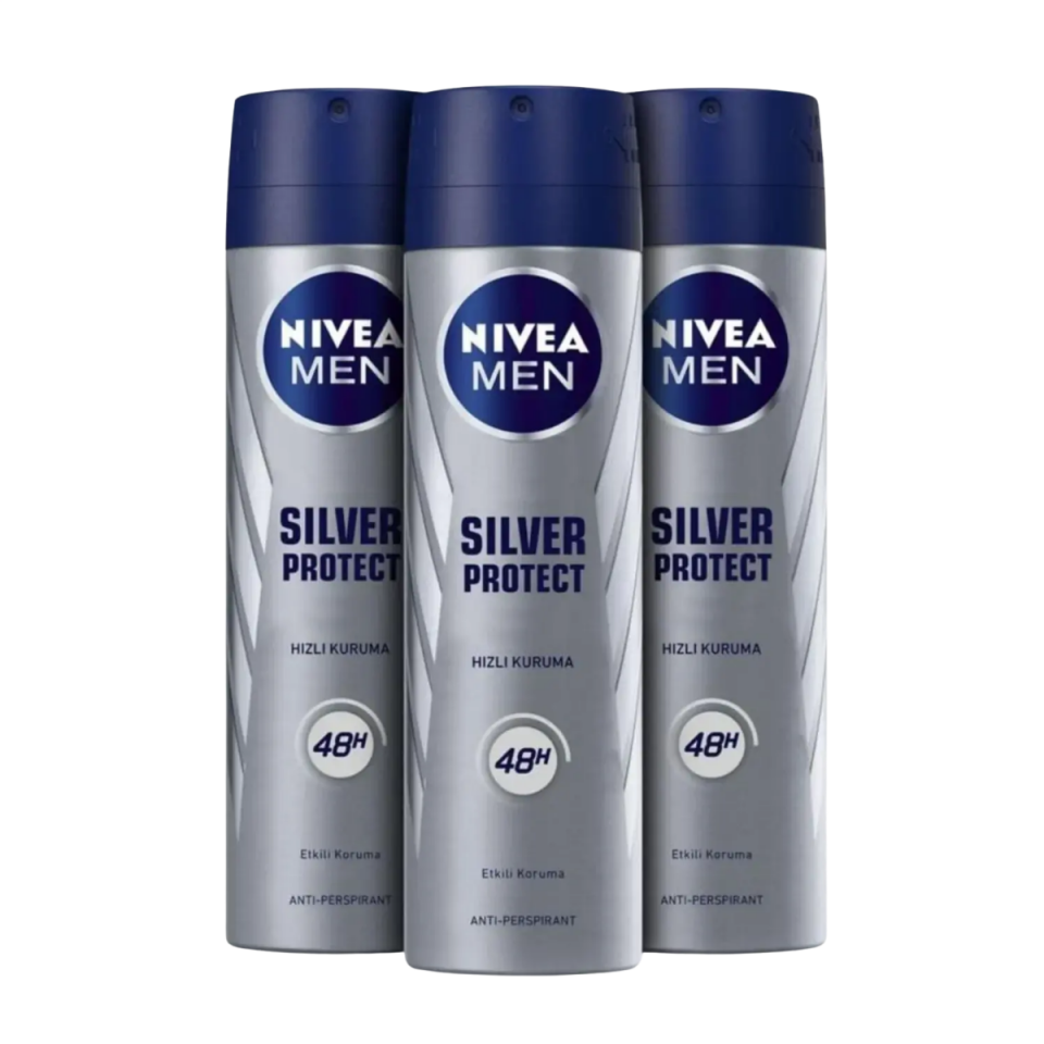 Nivea Men Deodorant Sprey Silver Protect 150ml.Erkek X 3 Adet