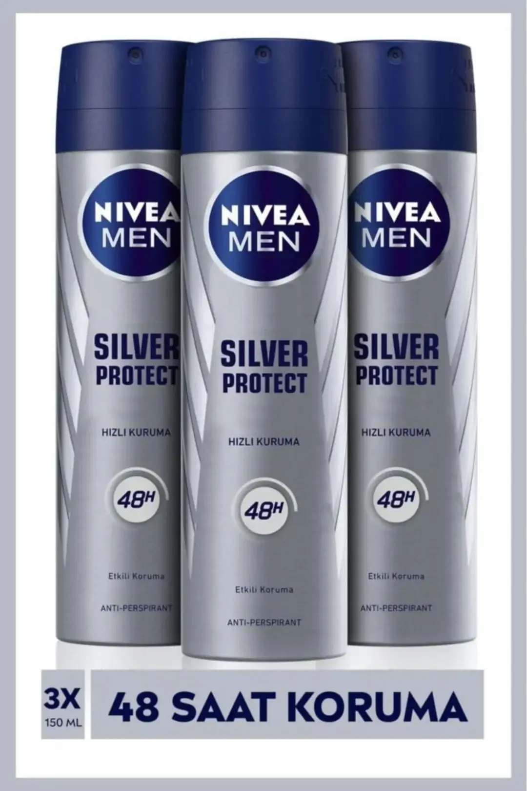 Deodorant Sprey Silver Protect 150ml.Erkek X 3 Adet
