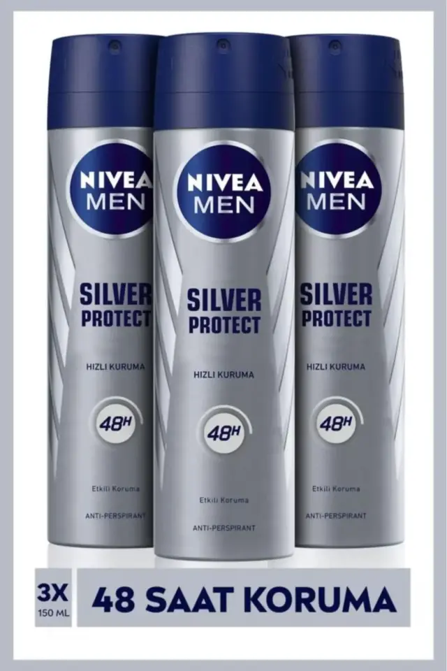 Deodorant Sprey Silver Protect 150ml.Erkek X 3 Adet