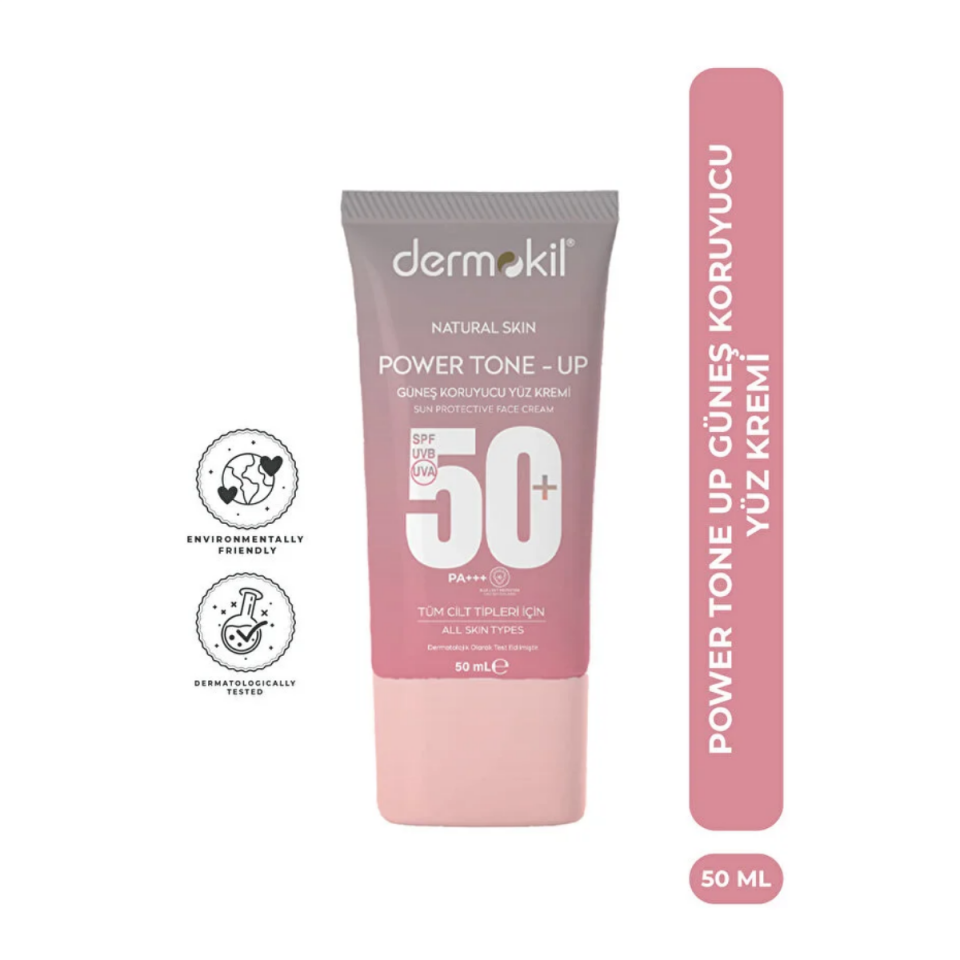 Dermokil Power Tone-Up Güneş Koruyucu Yüz Kremi 50+Spf