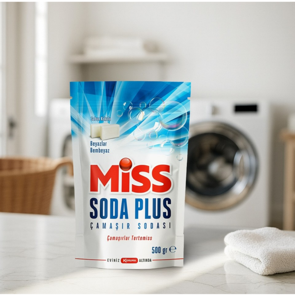 Miss Soda Plus Çamaşır Sodası Beyaz Sabun Kokulu 500 gr