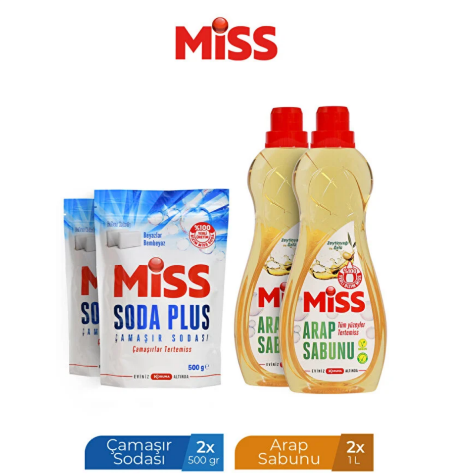 Arap Sabunu 1 L X 2 Adet Soda Plus 500 gr X 2 Adet