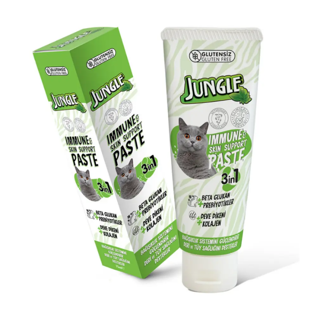 Jungle Bağışıklık & Tüy ve Deri Desteği Kedi Macunu