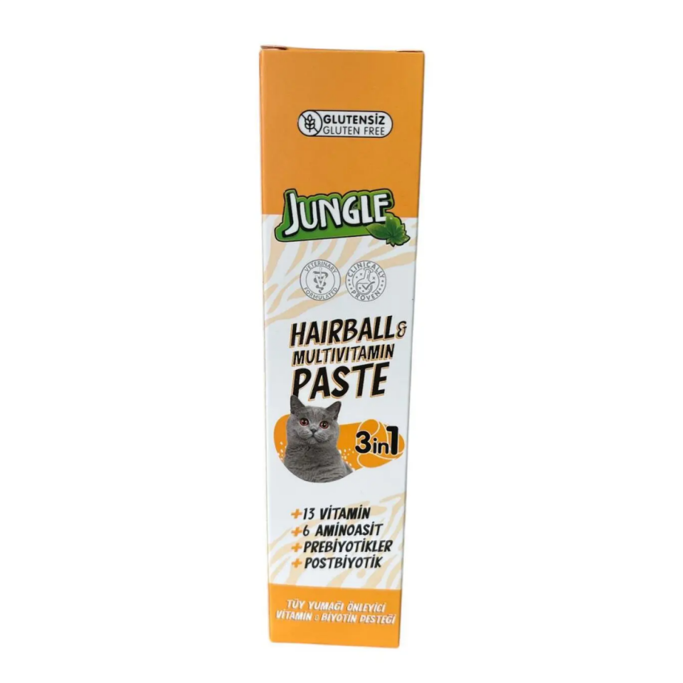 Jungle Tüy Yumağı Önleyici & Multivitamin Kedi Macunu
