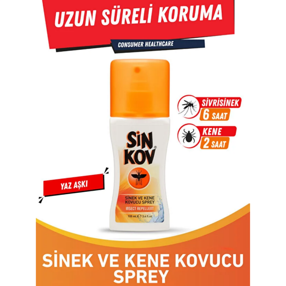 Sinkov Sinek ve Kene Kovucu Sprey 100ml - Uzun Süre Koruma