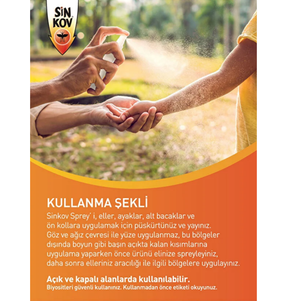 Sinkov Sinek ve Kene Kovucu Sprey 100ml - Uzun Süre Koruma