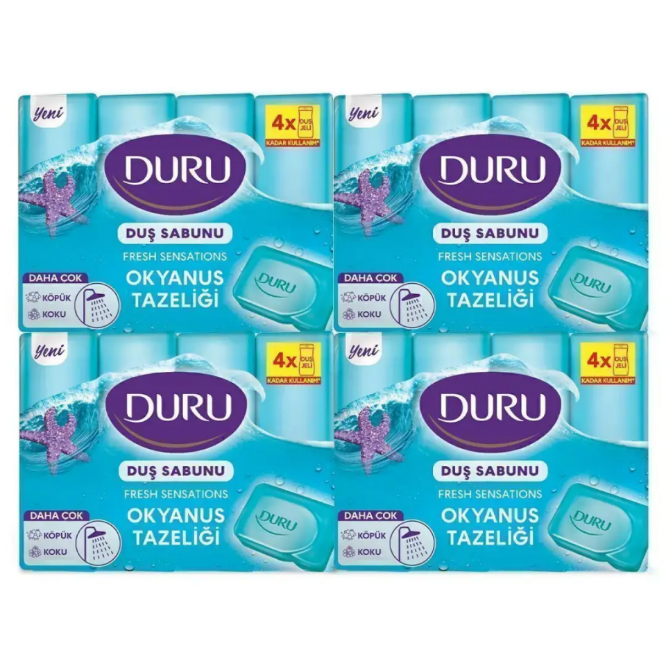Duru Fresh Sensations Okyanus Tazeliği 16 Adet Duş Sabunu 4x600gr