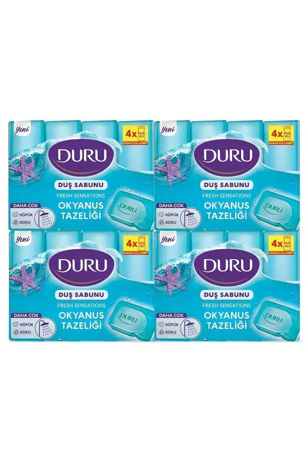 Duru Fresh Sensations Okyanus Tazeliği 16 Adet Duş Sabunu 4x600gr