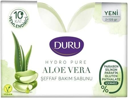 Duru Hydro Pure Aloe Vera Şeffaf Duş Bakım Sabunu 2 x 135 gr