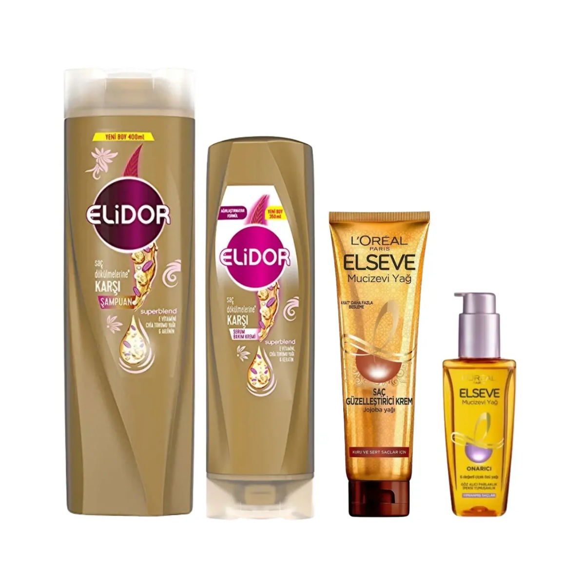 Elidor Superblend Serum Saç Dökülmelerine Karşı 4'Lü Saç Bakım Seti