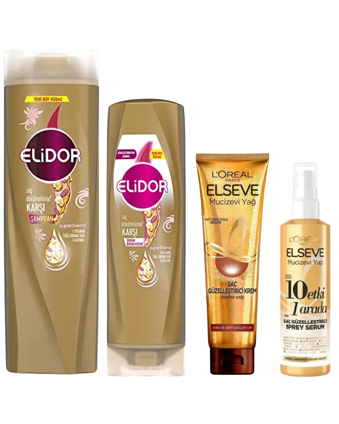 Elidor Superblend Serum Saç Dökülmelerine Karşı Güzelleştirici 3'Lü Saç Bakım Seti