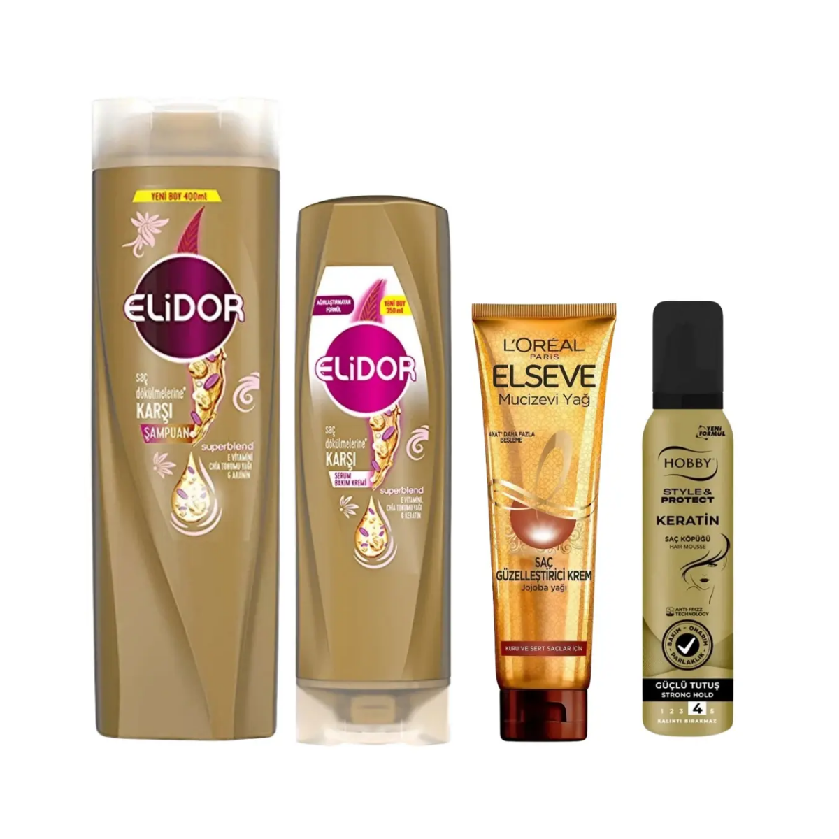 Elidor Superblend Serum Saç Dökülmelerine Karşı Keratin 4'Lü Saç Bakım Seti