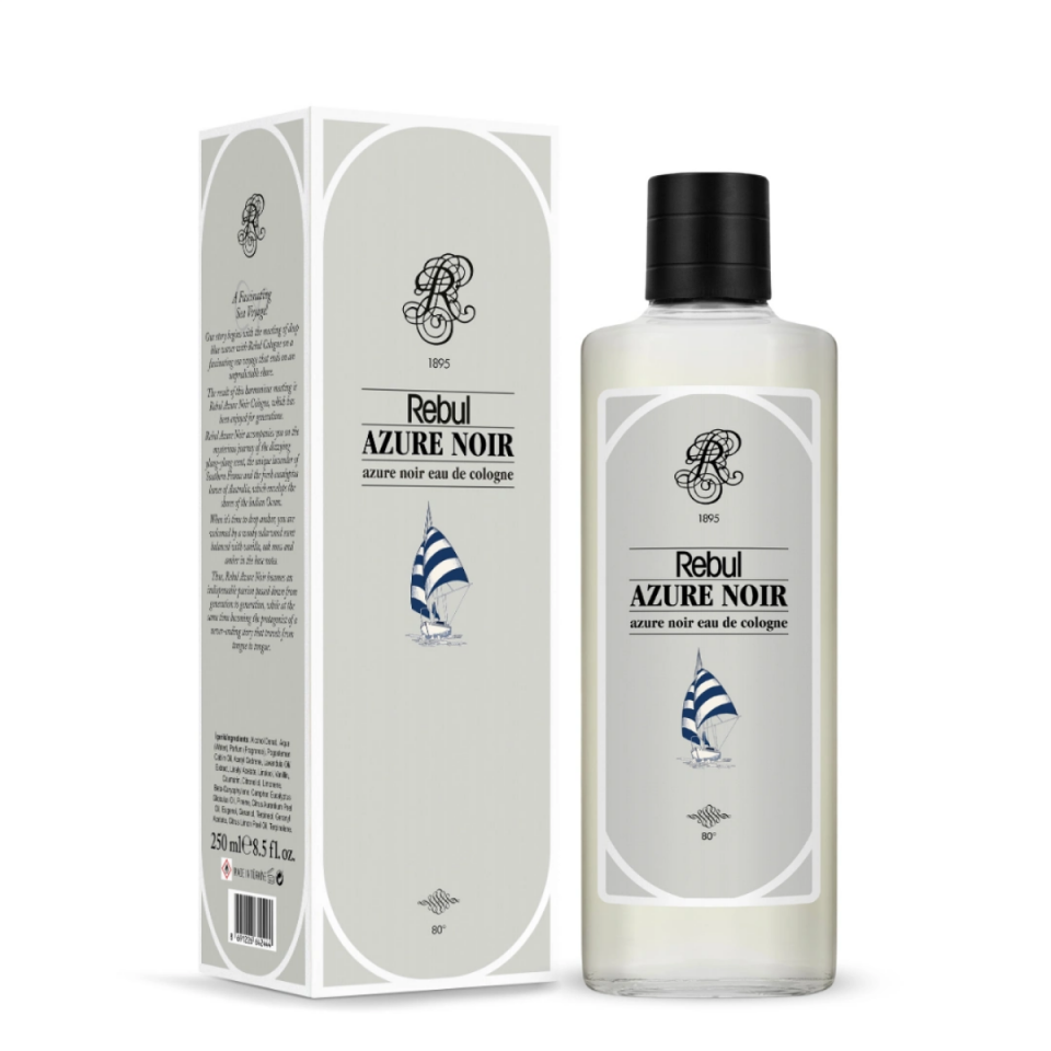 Rebul Azure Noir EDC Kolonya 250 ml Cam Şişe