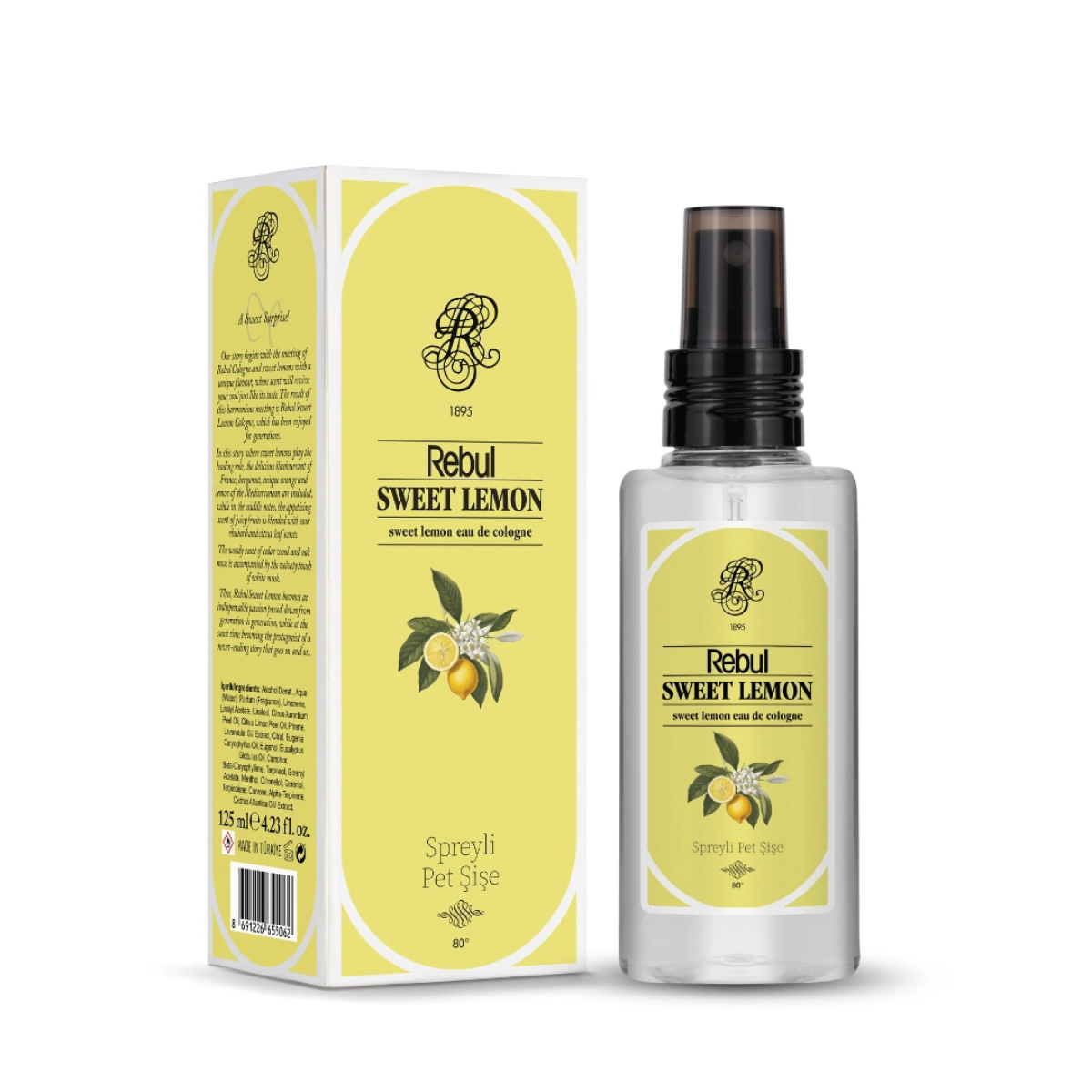 Rebul Sweet Lemon EDC Kolonya 125 ml Pet Şişe