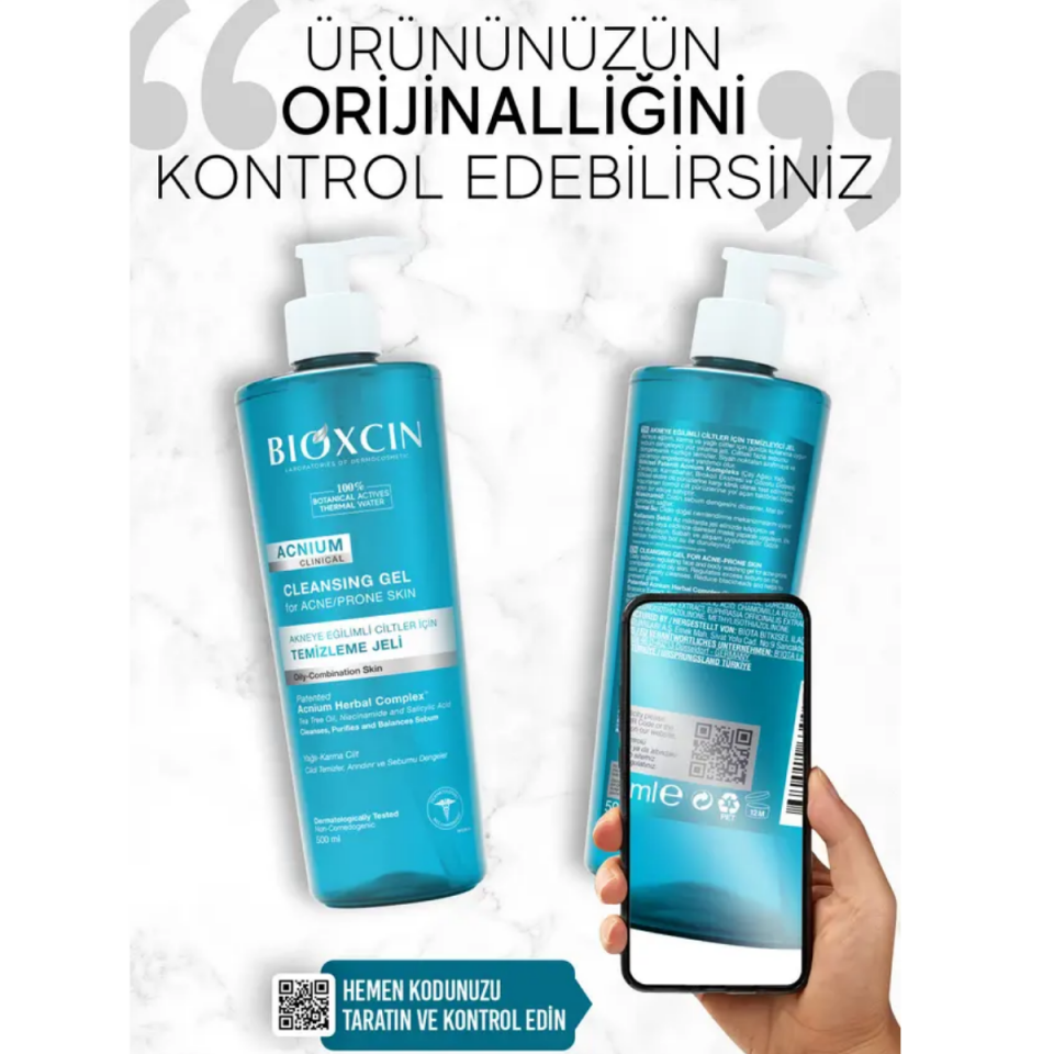 Bioxcin Acnium Sebum Dengeleyici Yüz Yıkama Jeli 500ml