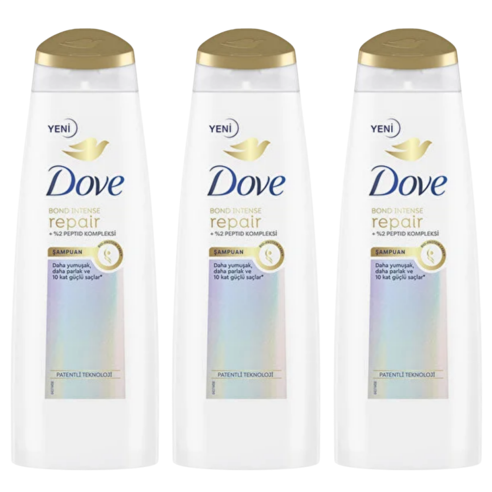Dove Saç Bakım Şampuanı Bond Intense Repair + Peptid Kompleksi 400 ml x3